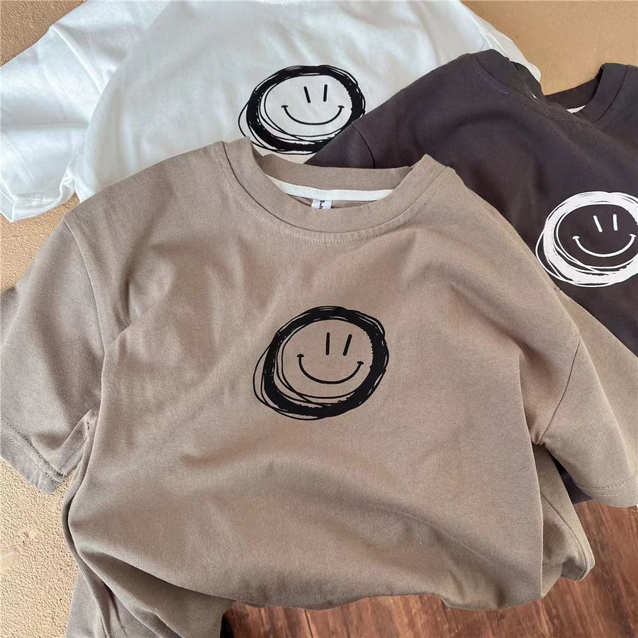 Neutral Smiley Graphic Tee
