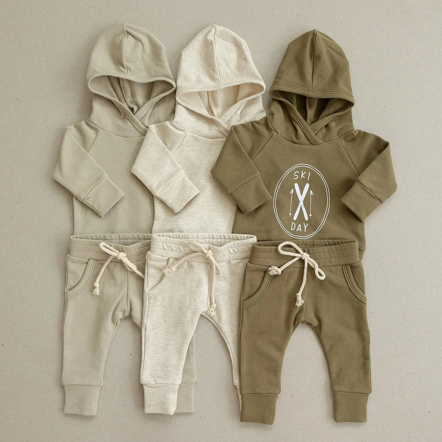 Neutrals Skinny Jogger and Hoodie Set